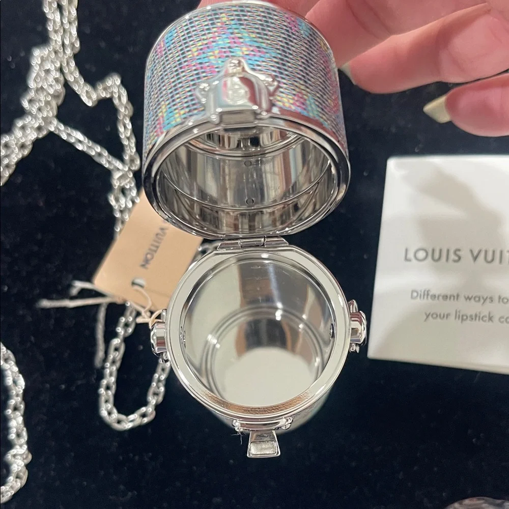 NEW LOUIS VUITTON Limited Edition Monogram Pop Lipstick Case on Chain